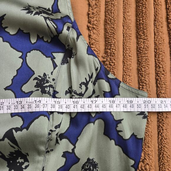 Banana Republic Dark Cottage Whimsigoth Empire Waist Satin Floral Maxi Dress 14 - Picture 7 of 11